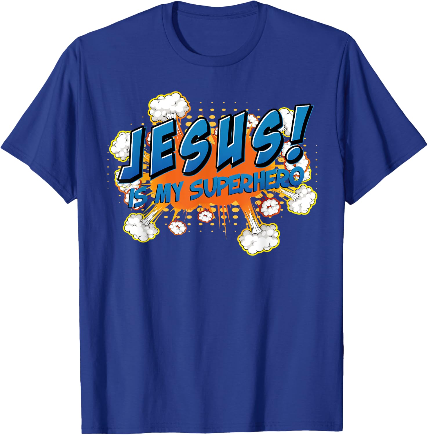Jesus Is My Superhero Cute Powerful Christian Gift Comic T-Shirt - T-Shirt | Royal