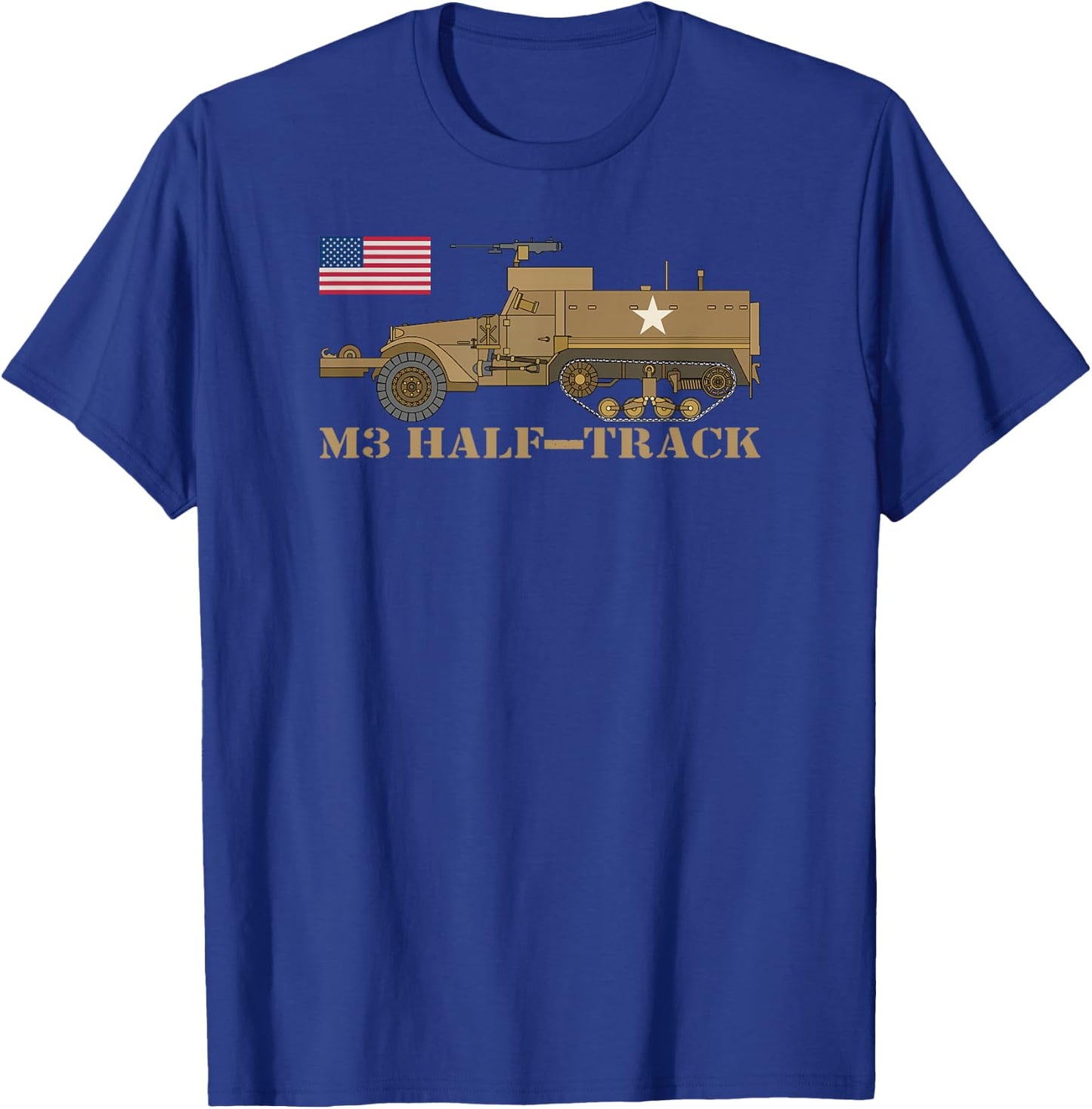 M3 Half-track American WW2 Armored Personnel Carrier T-Shirt - T-Shirt | Royal