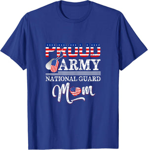 Proud Army National Guard Mom T-Shirt - T-Shirt | Royal
