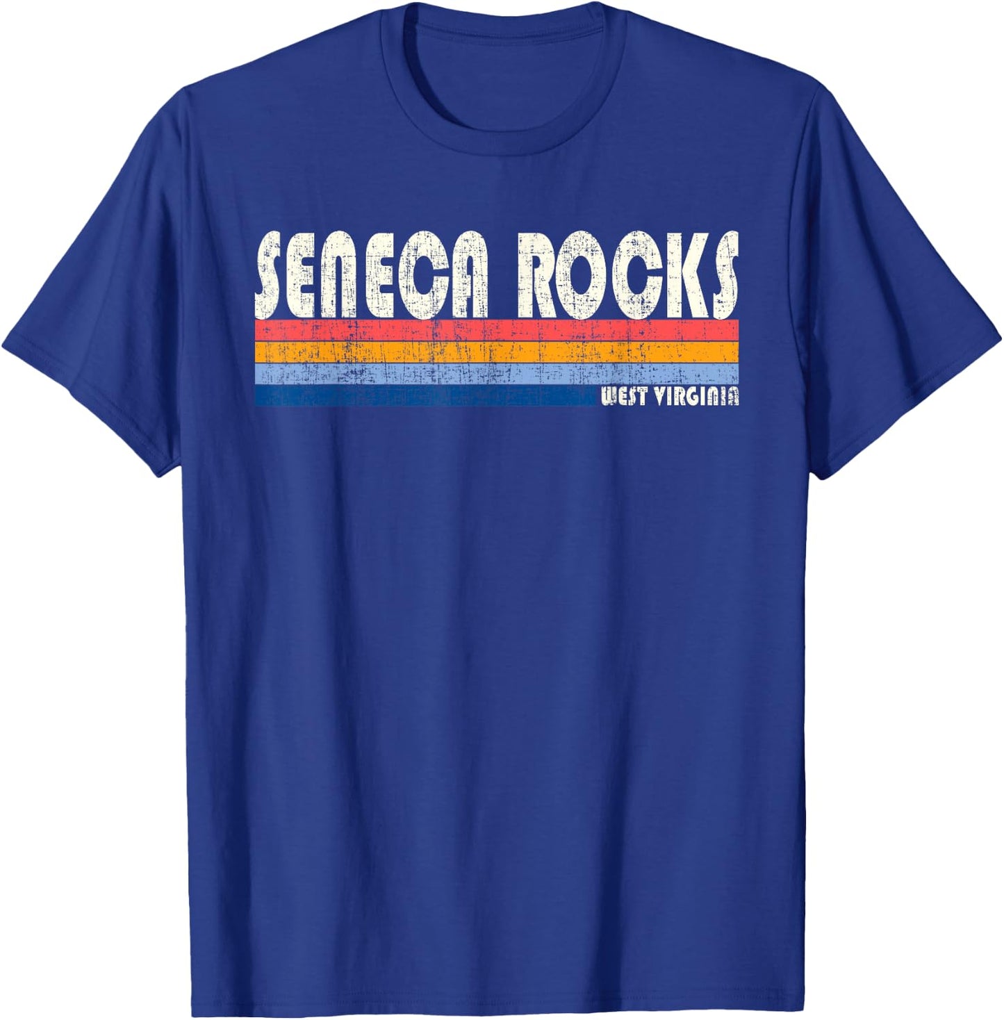 Vintage 70s 80s Style Seneca Rocks WV T-Shirt - T-Shirt | Royal