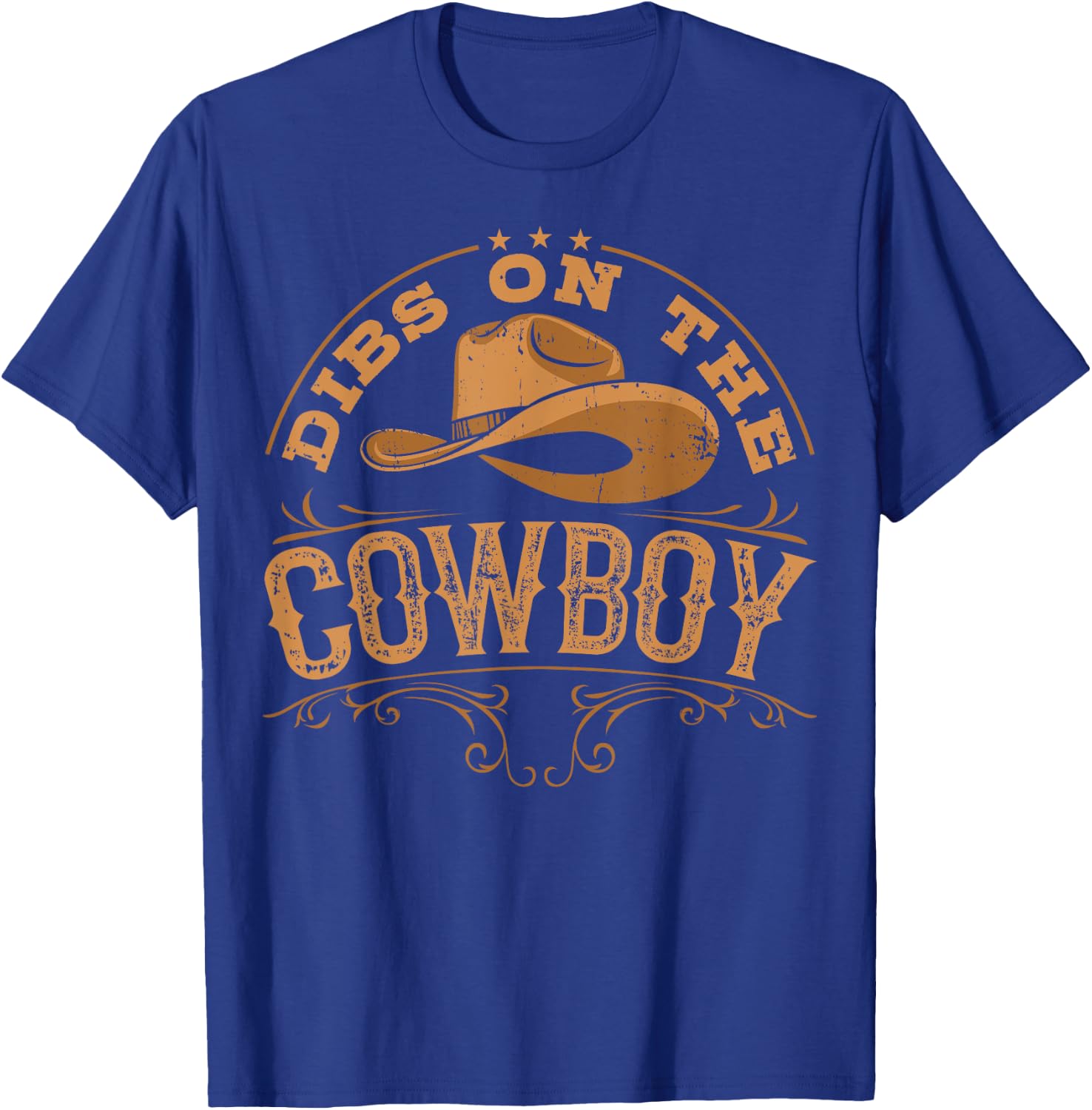 Dibs On The Cowboy Rodeo Ranch Girlfriend Wife Lipstick T-Shirt - T-Shirt | Royal