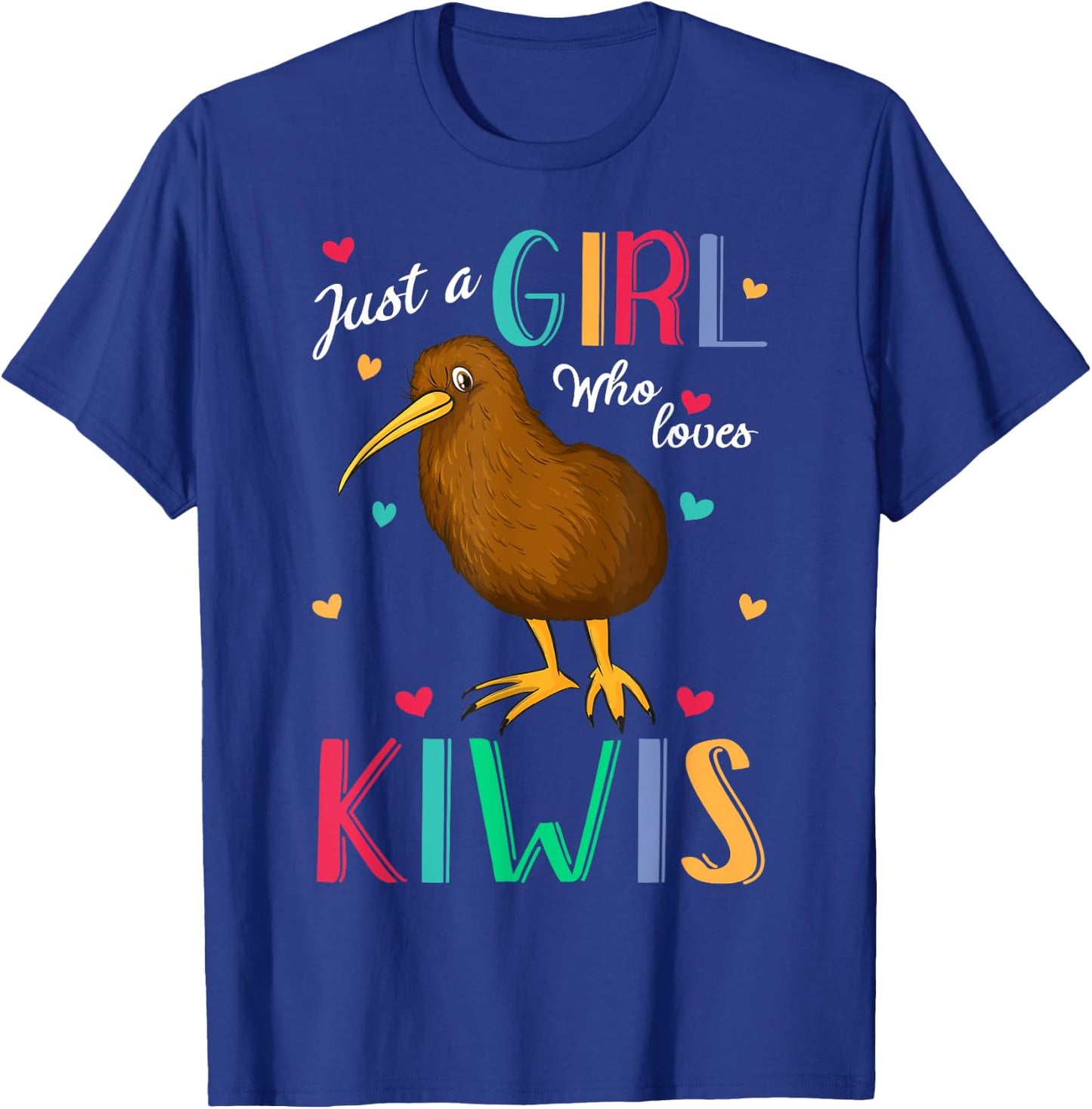 Just A Girl Who Loves Kiwis Bird Shirt Kiwi Bird Gift T-Shirt - T-Shirt | Royal
