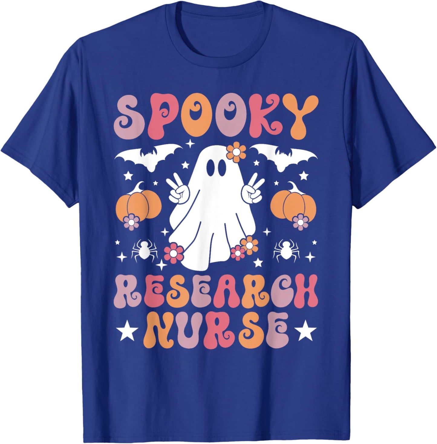 Spooky Research Nurse Halloween Research Nursing T-Shirt - T-Shirt | Royal