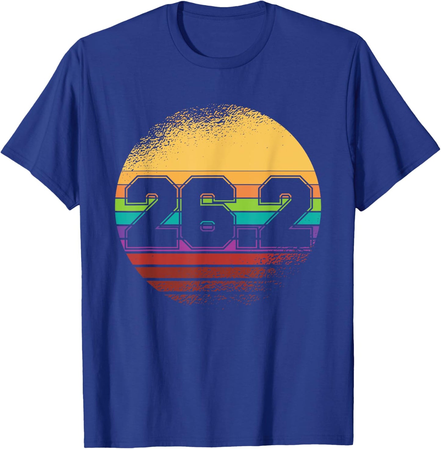First Marathon 26.2 Marathoner Retro Runner T-Shirt - T-Shirt | Royal