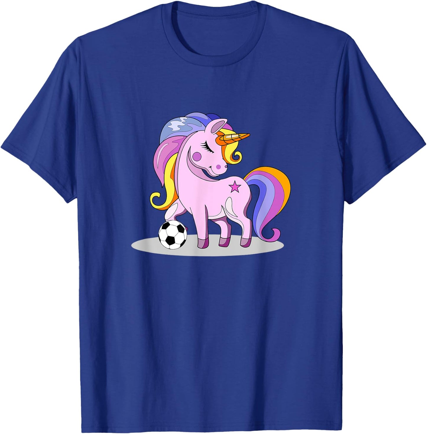 Unicorn Themed Soccer Girl Gifts For Soccer Mom T-Shirt - T-Shirt | Royal