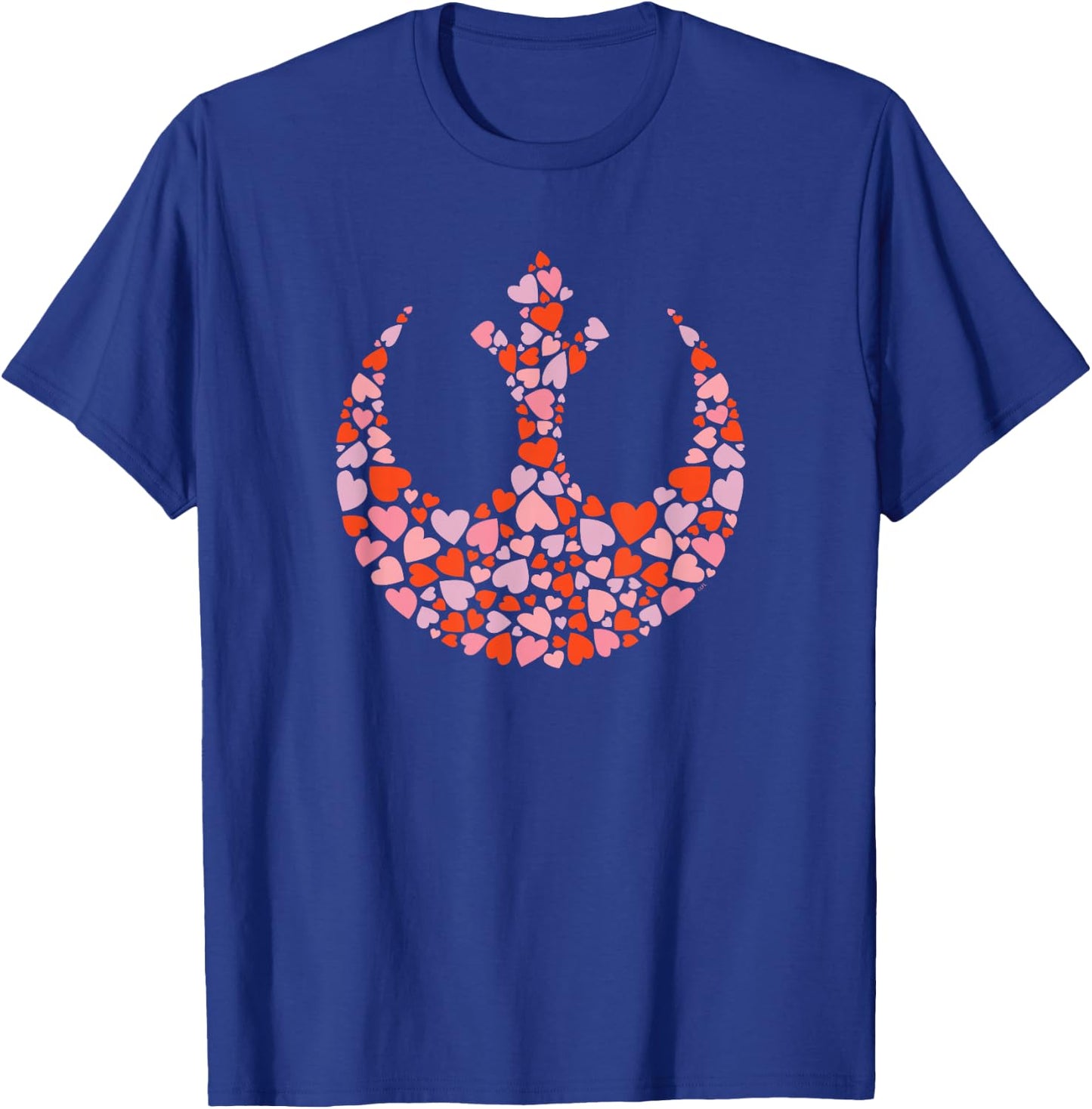 Star Wars Valentine's Day Rebel Alliance Symbol Logo Hearts T-Shirt - T-Shirt | Royal