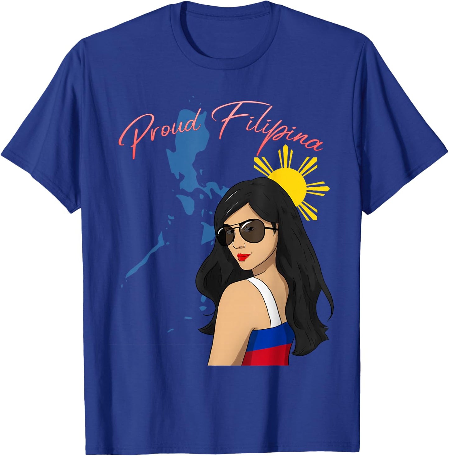 Philippines Girl Pinay Proud Filipina Filipino Flag Day T-Shirt - T-Shirt | Royal
