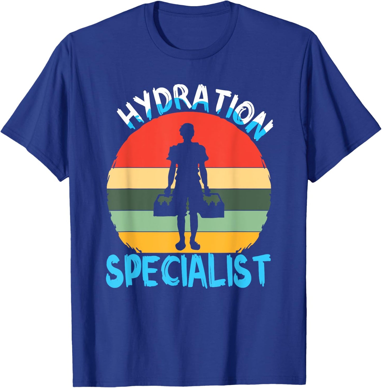 Hydration Specialist Team Manager Football Hydrated Waterboy T-Shirt - T-Shirt | Royal
