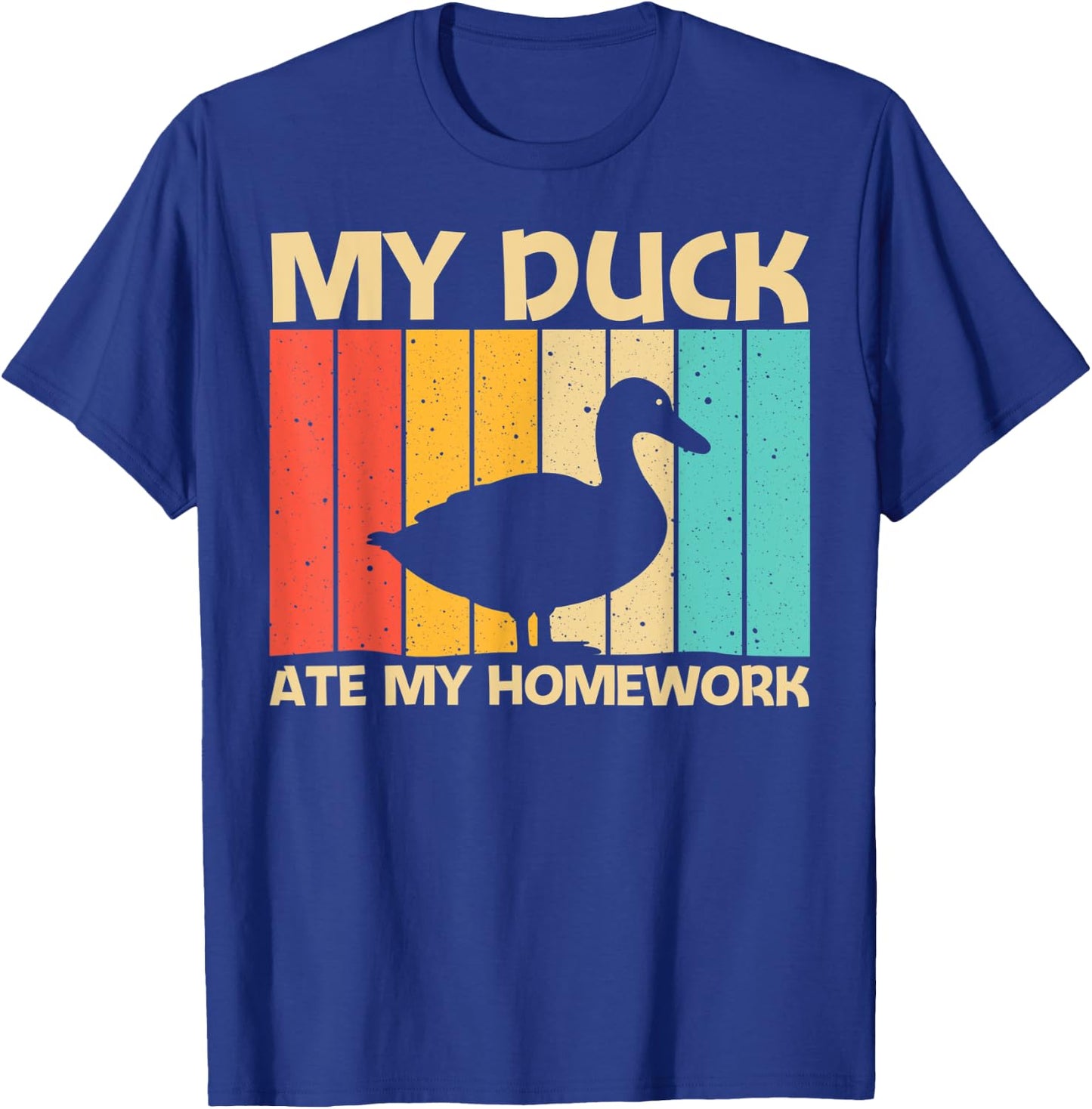 Funny Duck Design For Kids Boys Duck Farmer Hunting Lovers T-Shirt - T-Shirt | Royal