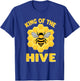Funny King Of The Hive Matching Sweet Honey Beekeeper Lover T-Shirt - T-Shirt | Royal