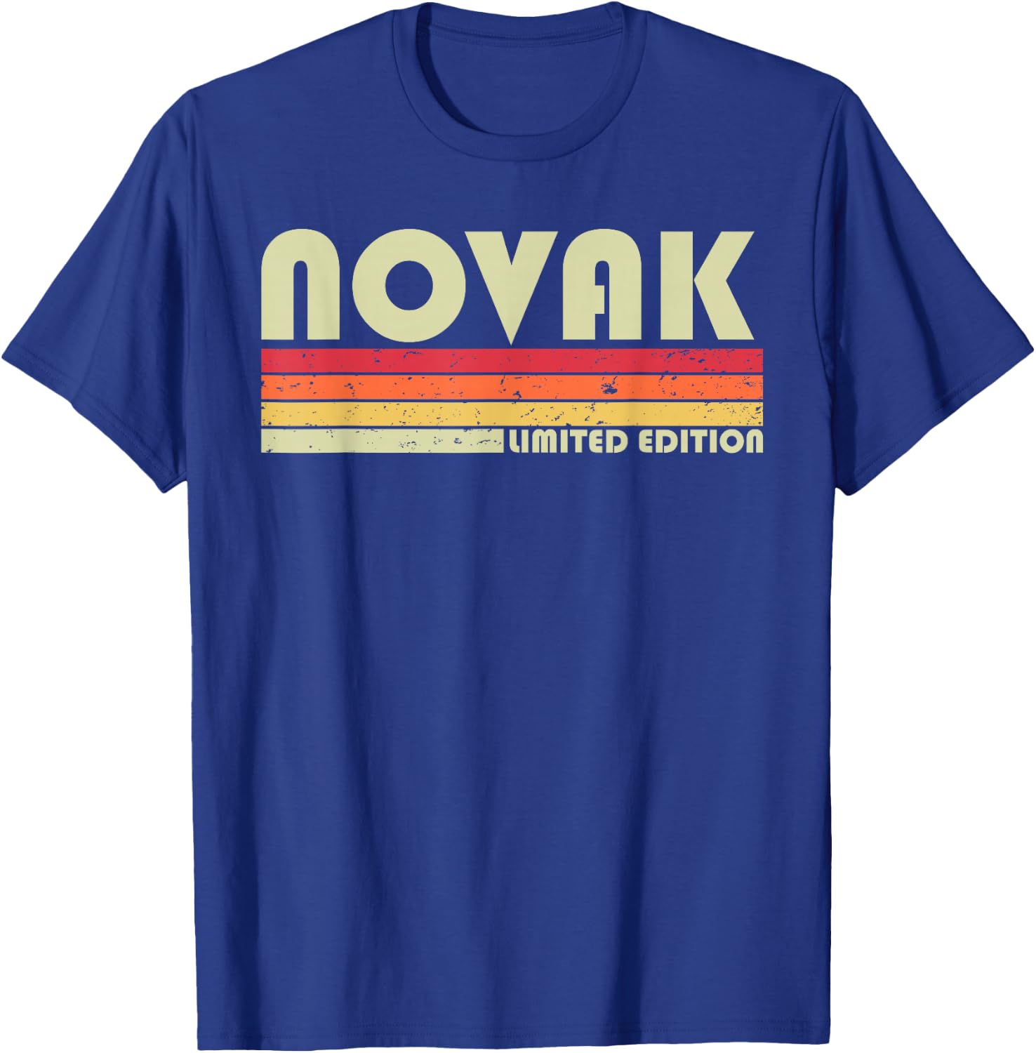 NOVAK Surname Funny Retro Vintage 80s 90s Birthday Reunion T-Shirt - T-Shirt | Royal