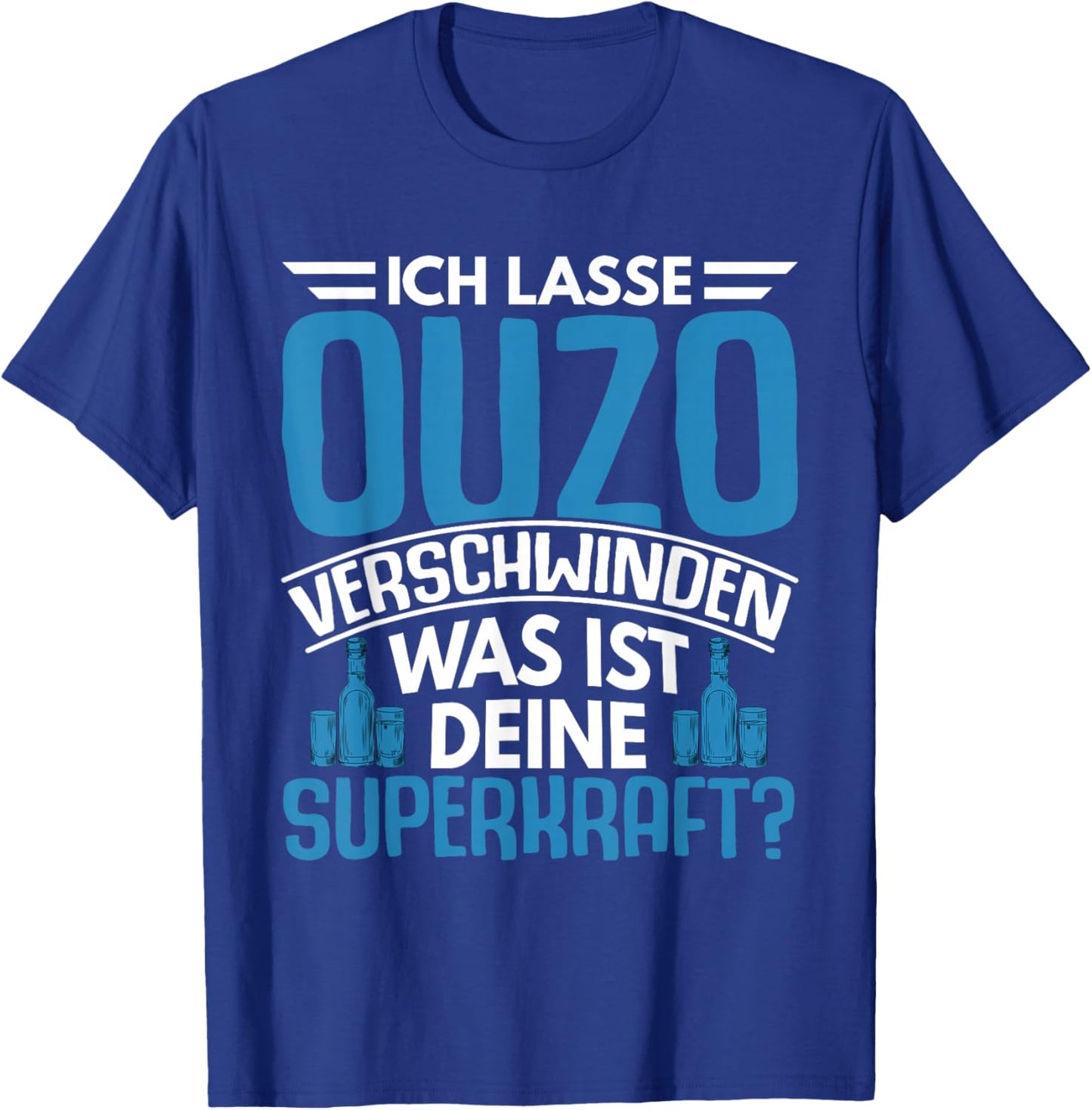 Lustige Grafiken und Mehr Ouzo Schnaps Spruch Geschenk Greiche Griechenland Geschenkid , -Erwachsene, Schwarz, S T-Shirt - T-Shirt | Royal