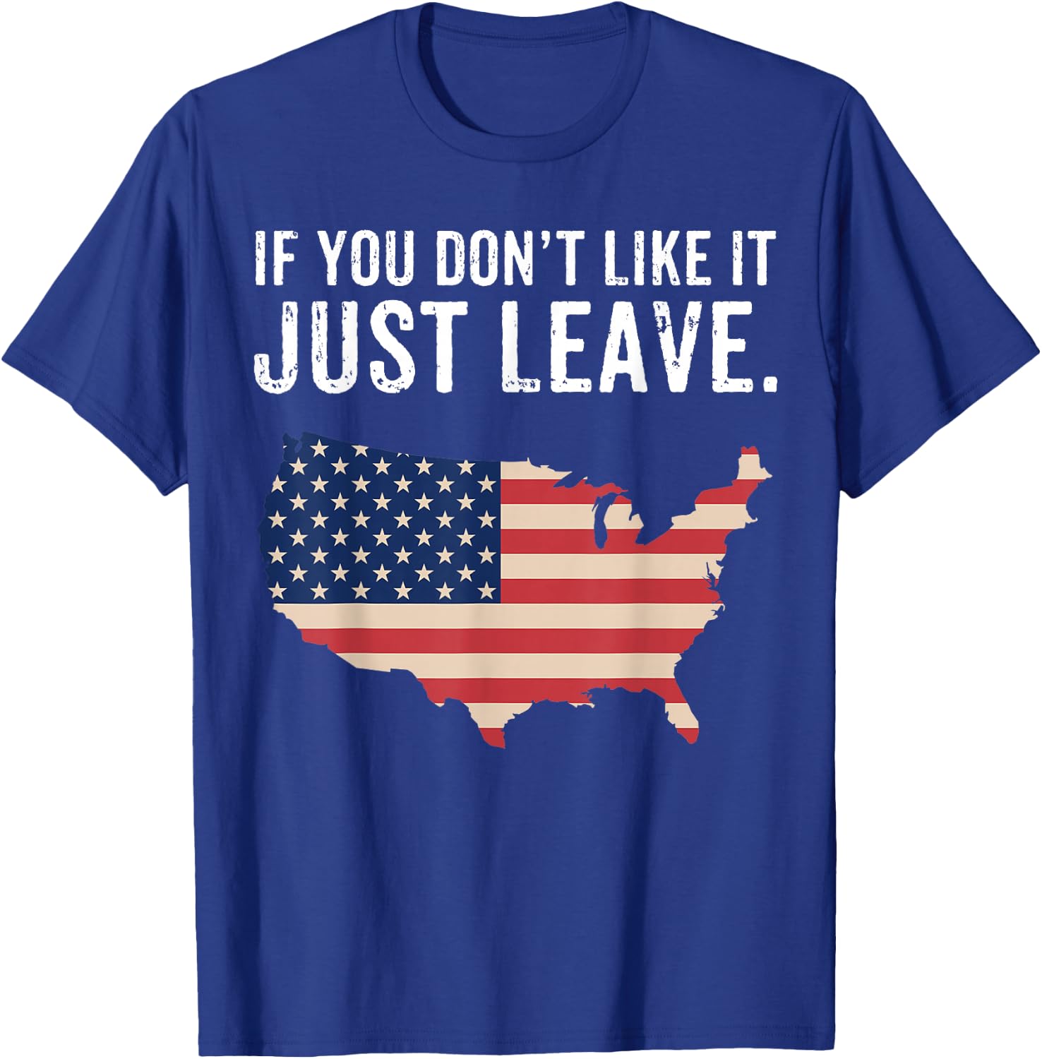 Betsy Ross If You Don't Like It Just Leave Patriotic Flag Women Men T-Shirt - T-Shirt | Royal