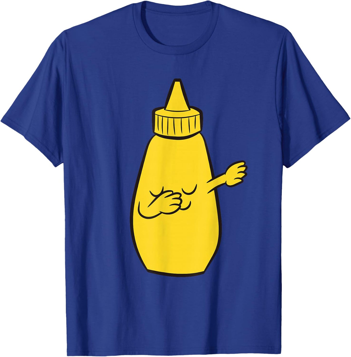 Dabbing Yellow Mustard Squeeze Bottle Funny Dancing Mustard T-Shirt - T-Shirt | Royal