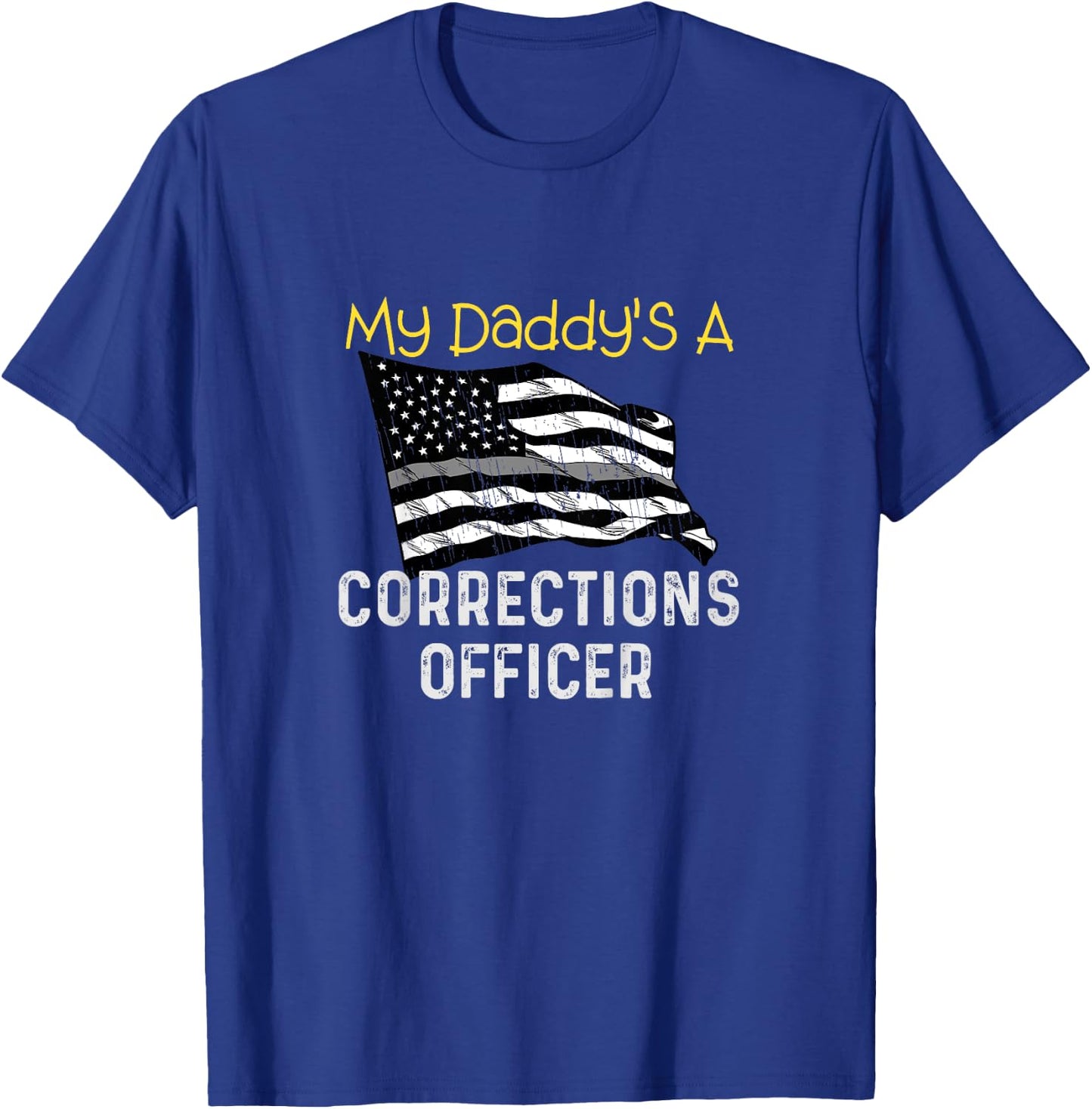 Corrections Officer Shirt Thin Silver Line Boys Girl Toddler T-Shirt - T-Shirt | Royal