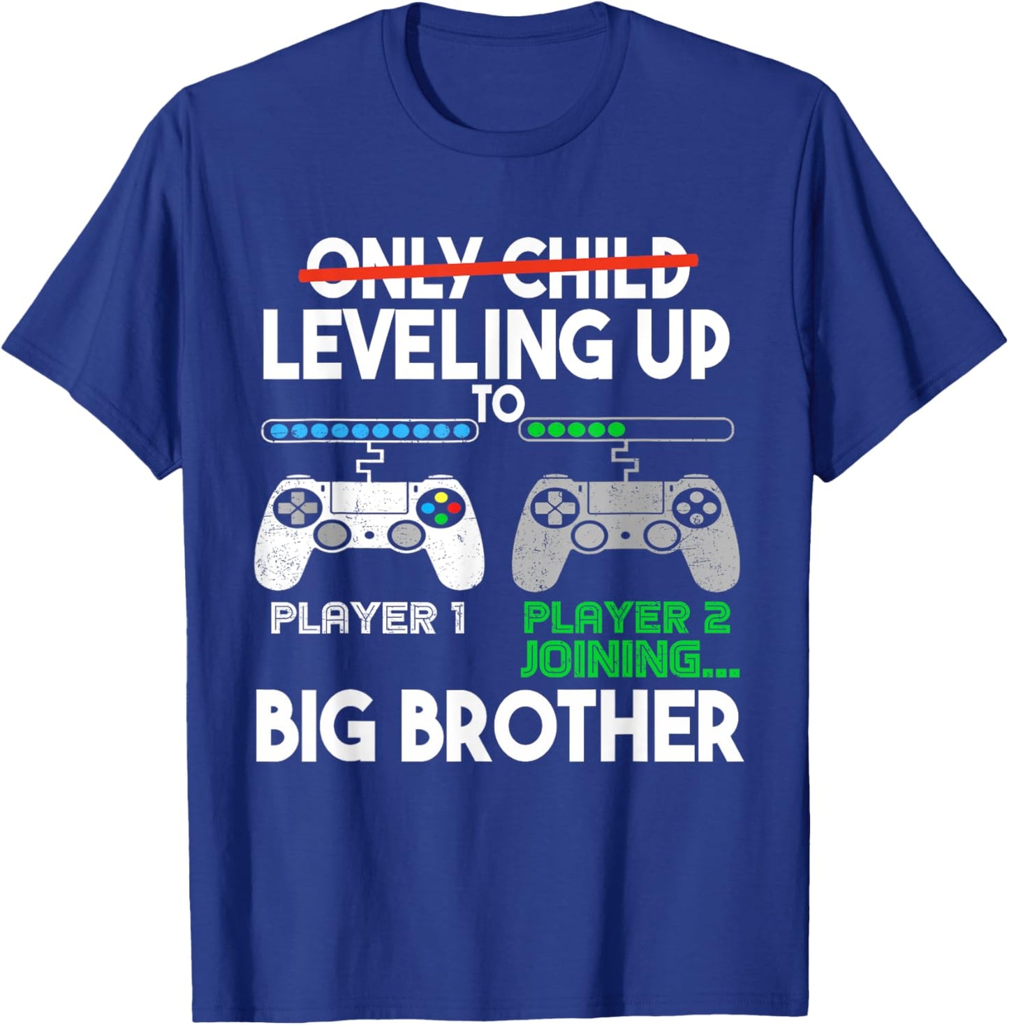 2024 Pregnancy Promoted Big Bro Leveling Up To Big Brother T-Shirt - T-Shirt | Royal
