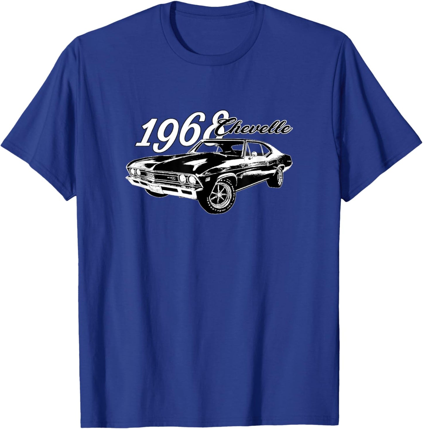 Vintage 1968 Chevelle, Classic American Muscle Car, V8 T-Shirt - T-Shirt | Royal