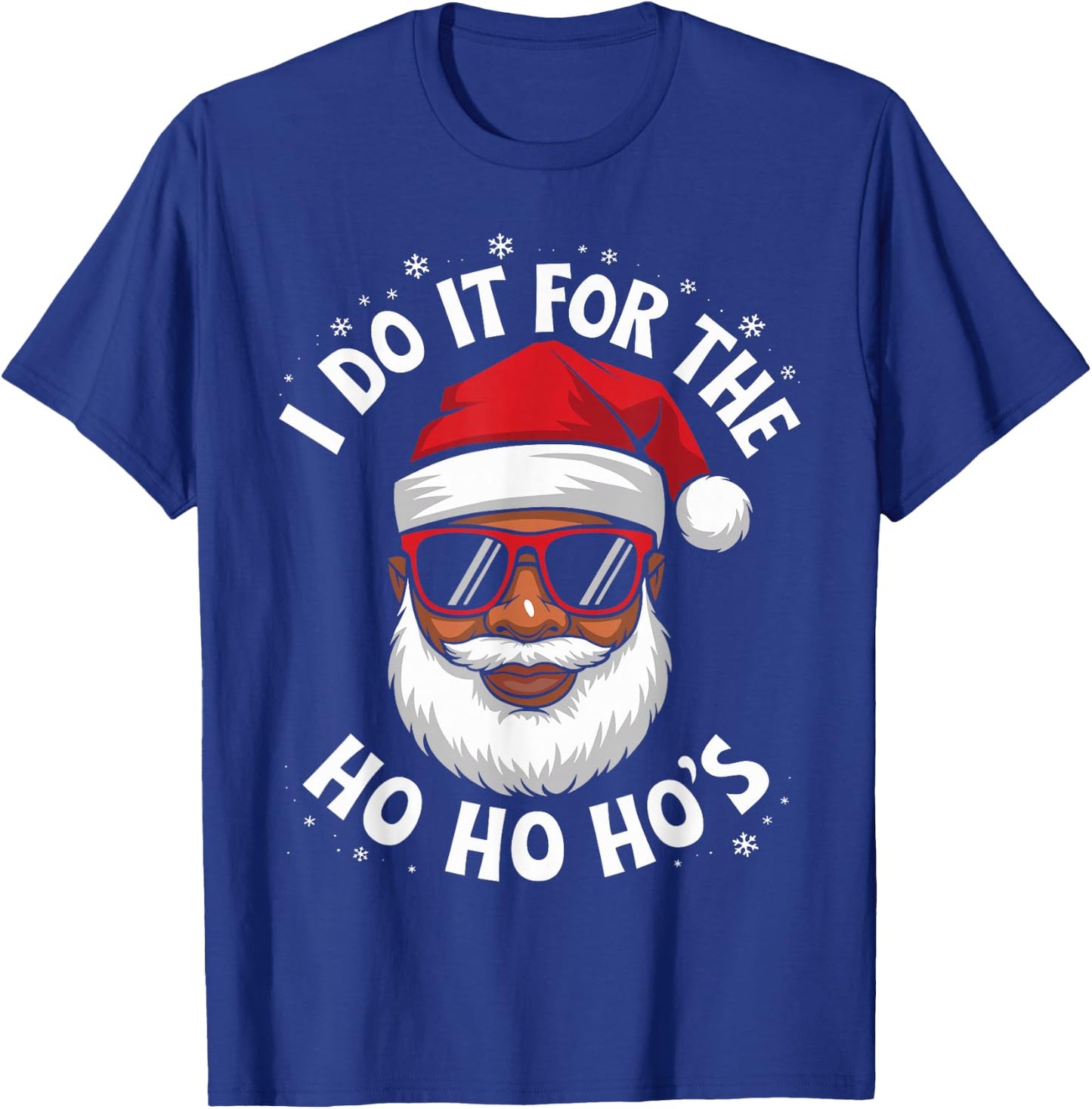 African American Santa Black Christmas I Do It For The Funny T-Shirt - T-Shirt | Royal