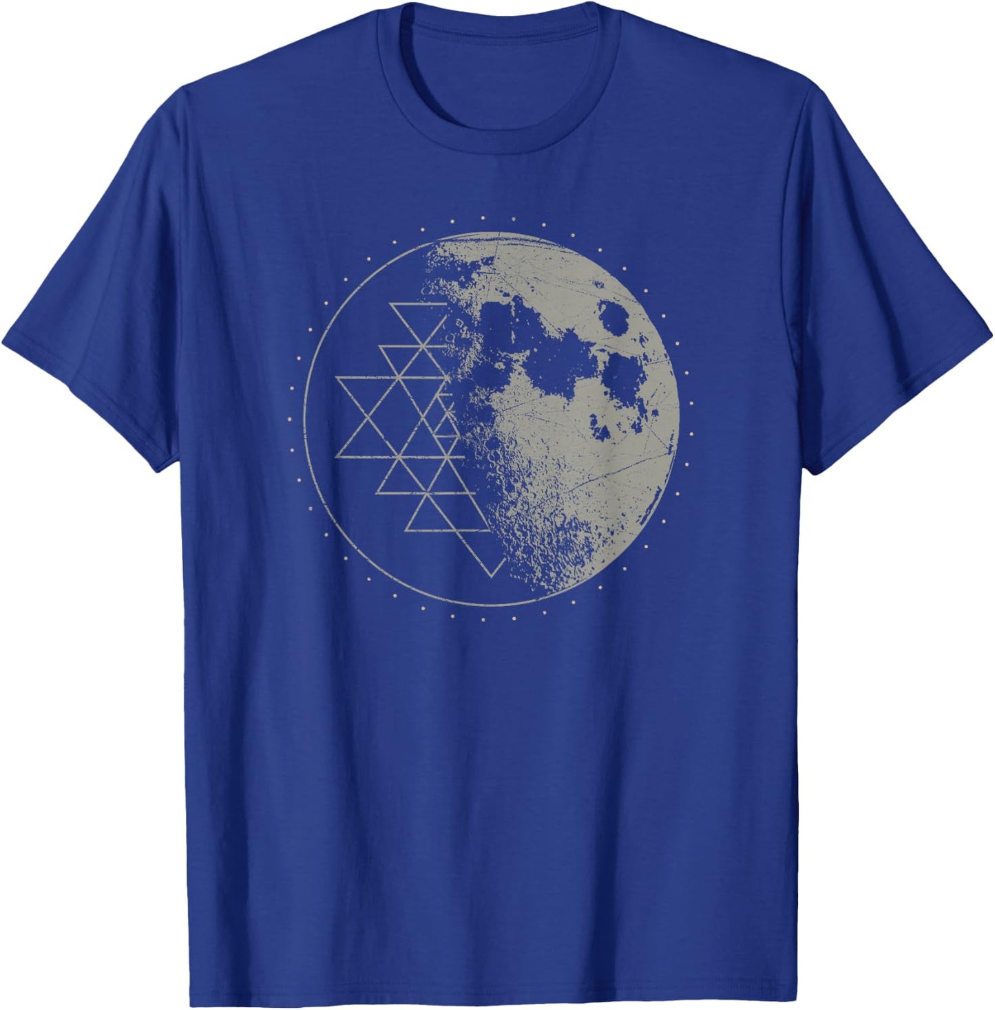 Sacred Geometry Sri Yantra Moon - Psychedelic Vintage Shirt T-Shirt - T-Shirt | Royal