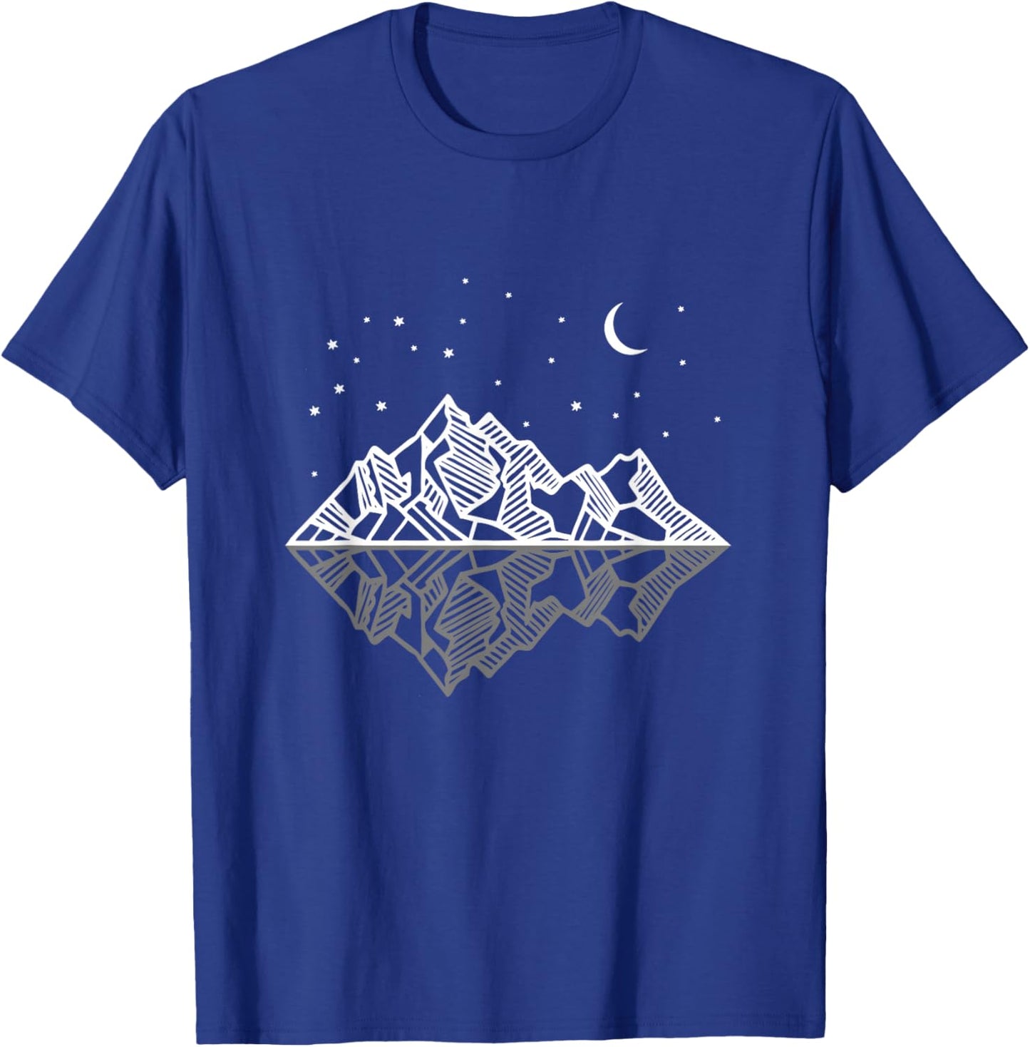 Minimal mountains geometry outdoor and nature lover T-Shirt - T-Shirt | Royal