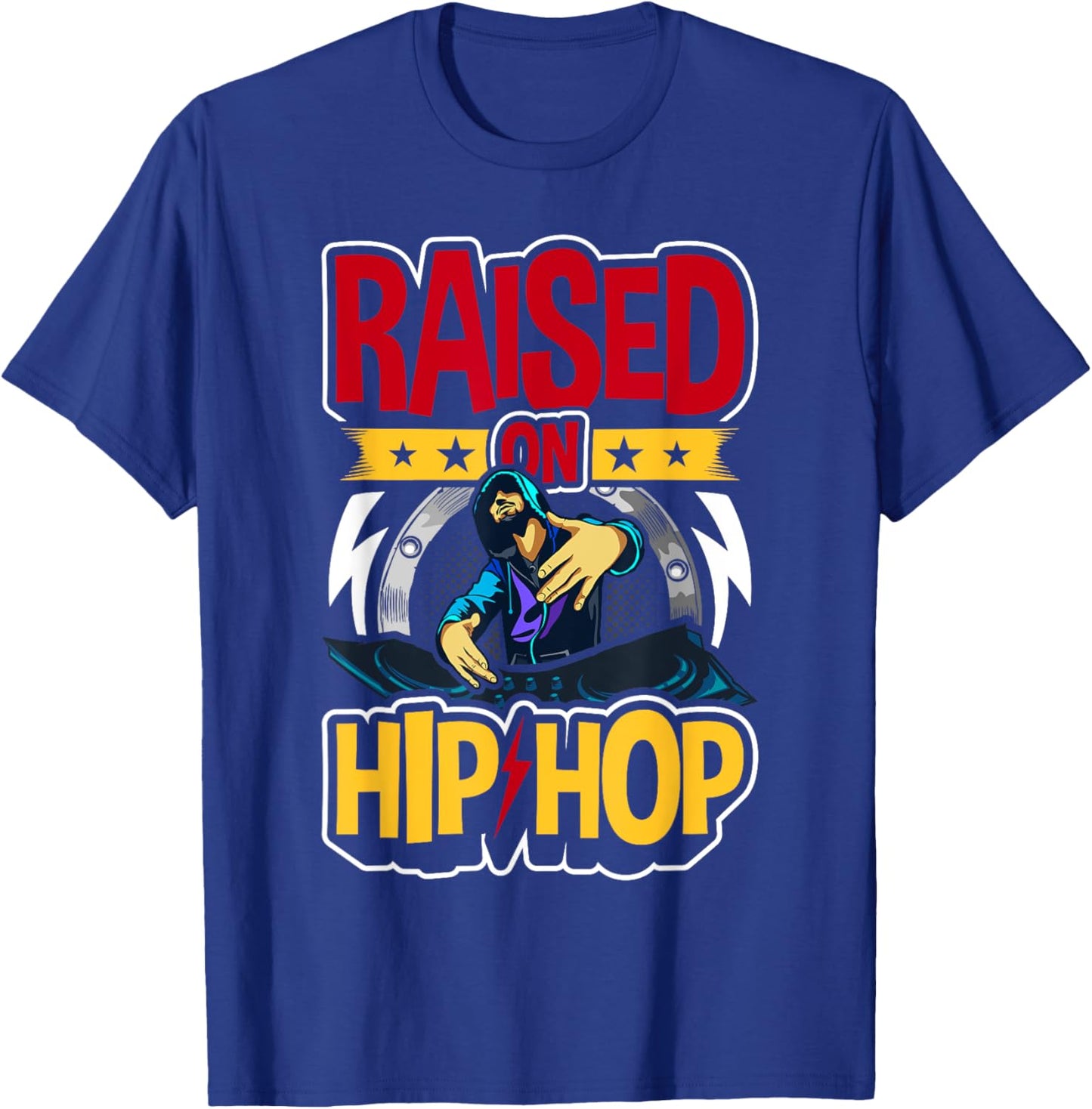 Raised On Hip Hop 50th Anniversary DJ 1973-2023 90s Rap T-Shirt - T-Shirt | Royal