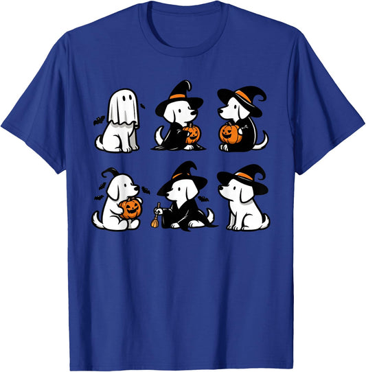 Funny Ghost Dog Funny Halloween Spooky Funny Boo Dog Lover T-Shirt - T-Shirt | Royal