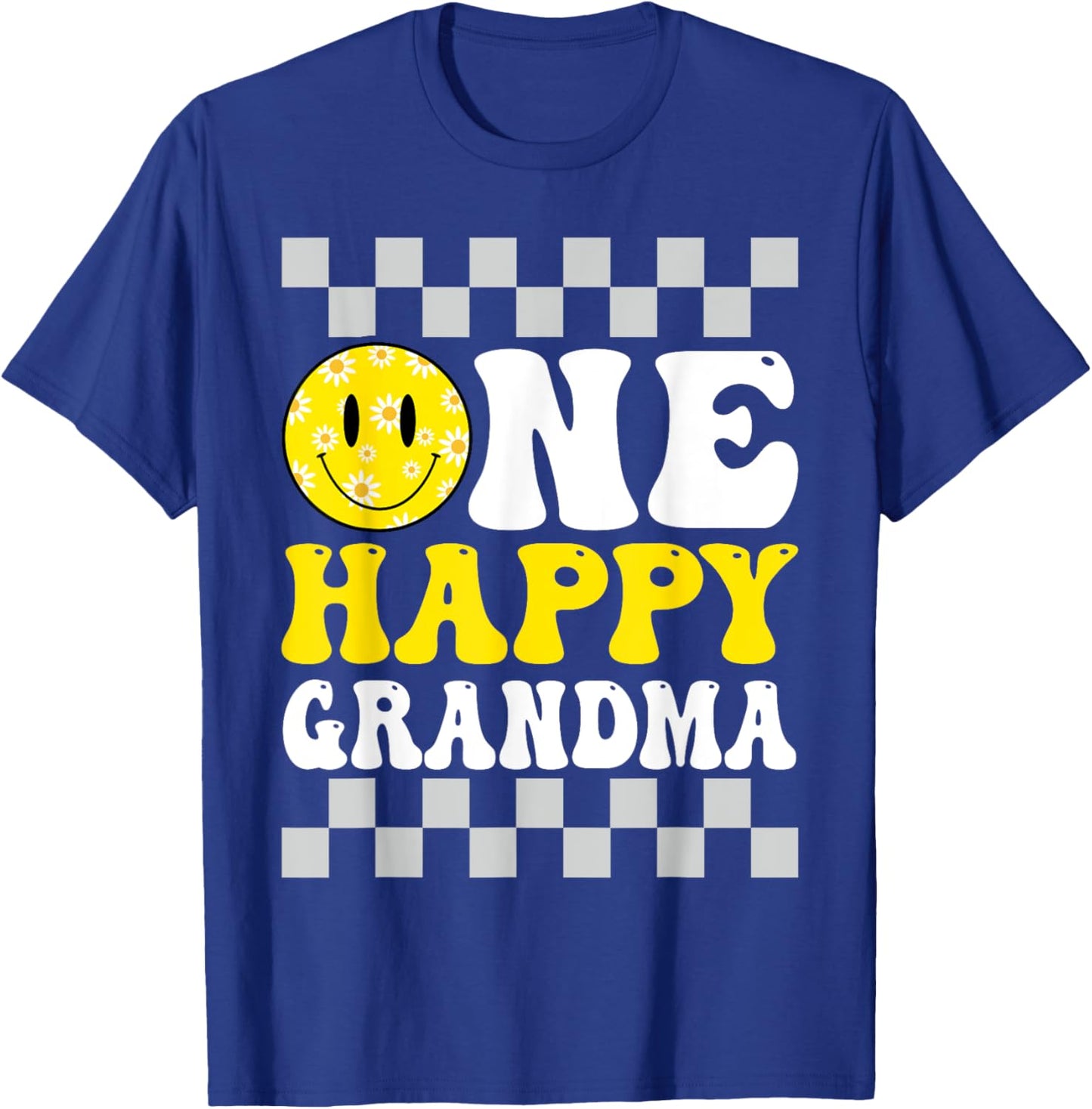 One Happy Dude Grandma 1st Birthday Family Matching T-Shirt - T-Shirt | Royal