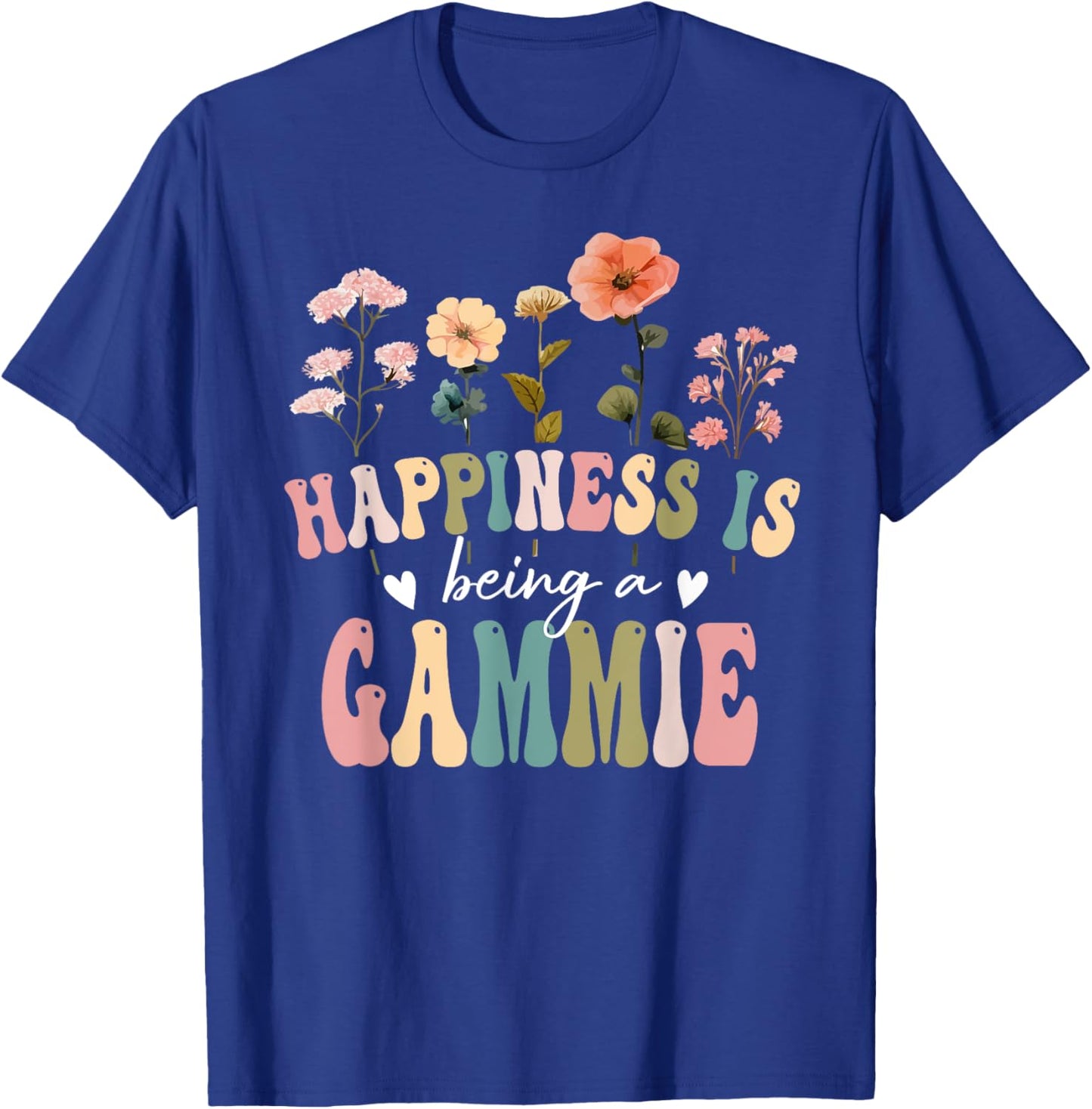 Happiness is Being a Gammie Floral Gammie Mother's Day T-Shirt - T-Shirt | Royal
