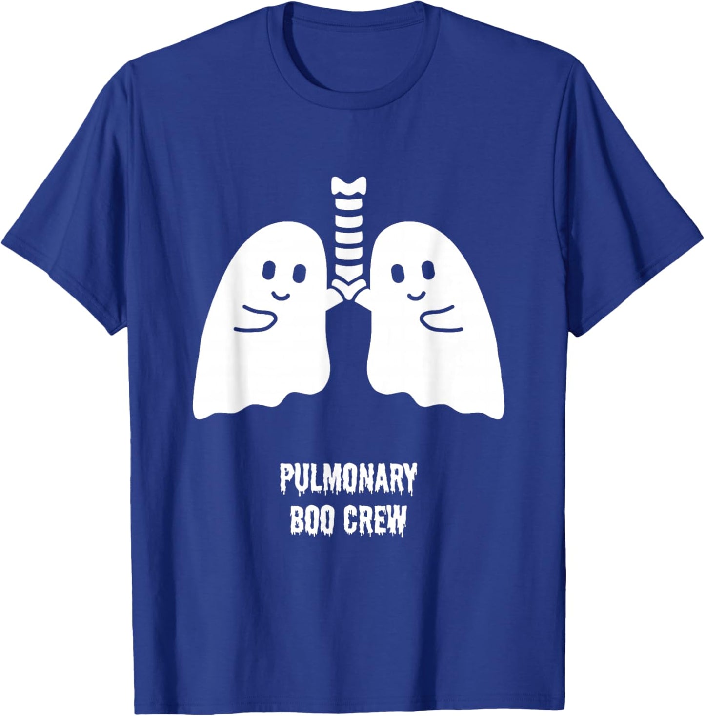 pulmonary boo crew cute doctor nurse Halloween ghost nursing T-Shirt - T-Shirt | Royal