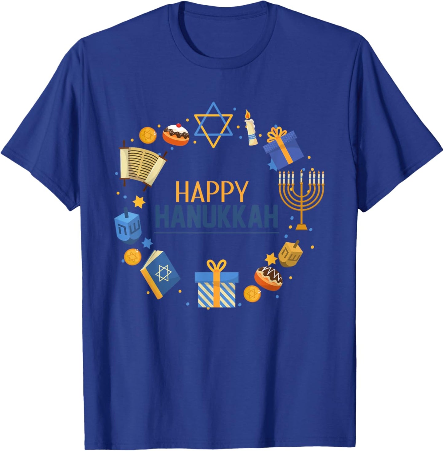 Happy Hanukkah T-Shirt - T-Shirt | Royal