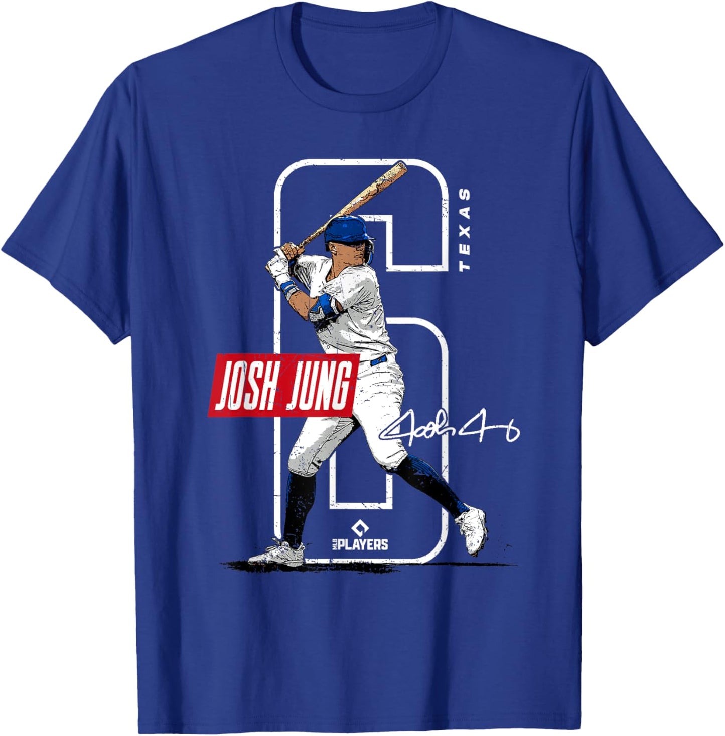 Josh Jung | Texas Baseball Players | MLBJOJ3002 T-Shirt - T-Shirt | Royal