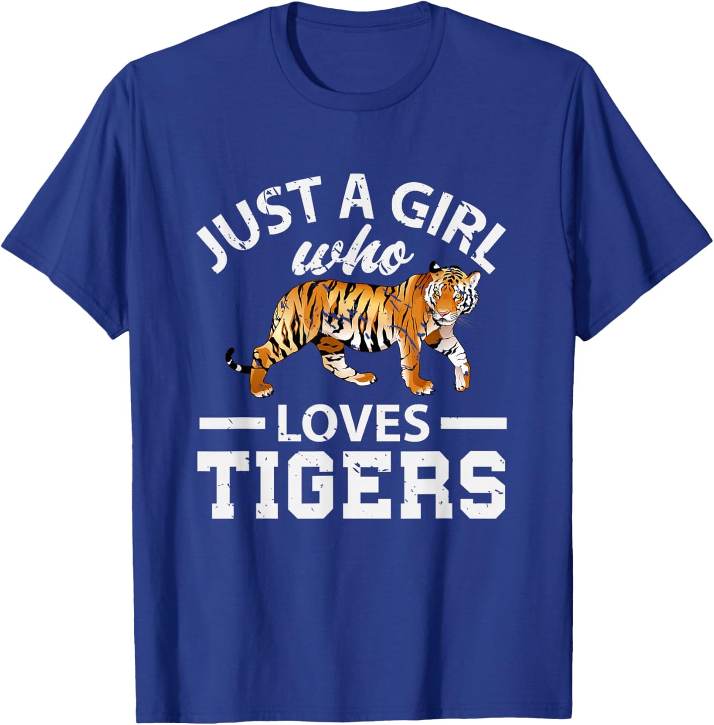 Just A Girl Who Loves Tiger Small T-Shirt - T-Shirt | Royal