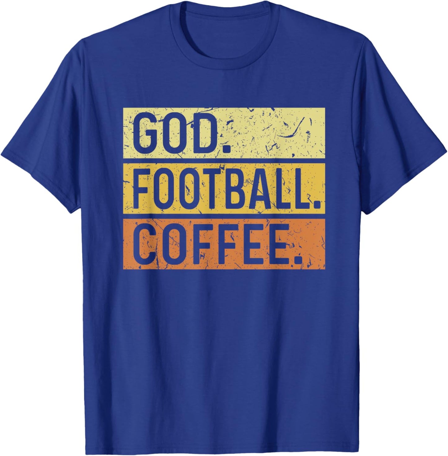 God Football Coffee Jesus Touchdown Football Player T-Shirt - T-Shirt | Royal
