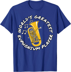 World's Greatest Euphonium Player Brass Musician T-Shirt - T-Shirt | Royal