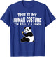 Cute This is My Human Costume I'm Really a Panda Halloween T-Shirt - T-Shirt | Royal