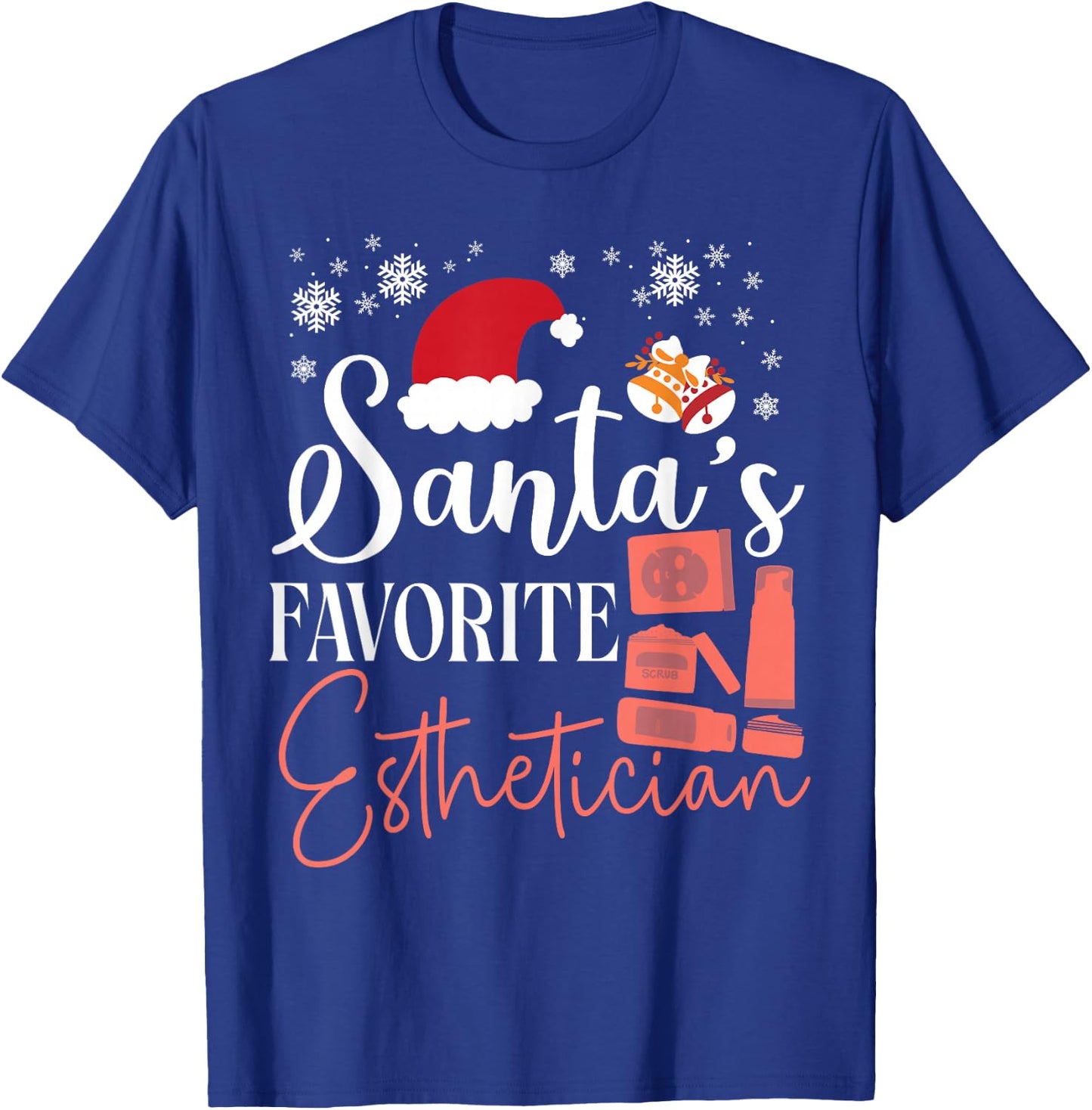 Cute Licensed Esthetician Skincare Beautician Christmas T-Shirt - T-Shirt | Royal