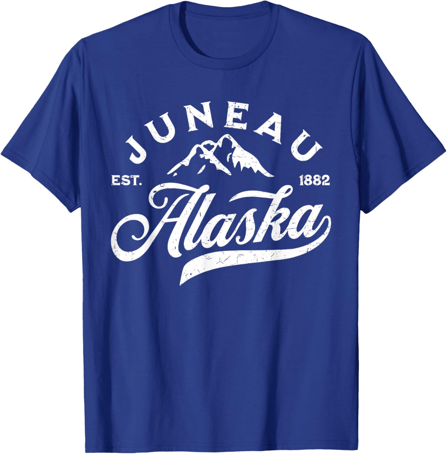 Vintage Juneau Alaska AK Mountains Family Vacation Souvenir T-Shirt - T-Shirt | Royal