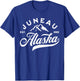 Vintage Juneau Alaska AK Mountains Family Vacation Souvenir T-Shirt - T-Shirt | Royal