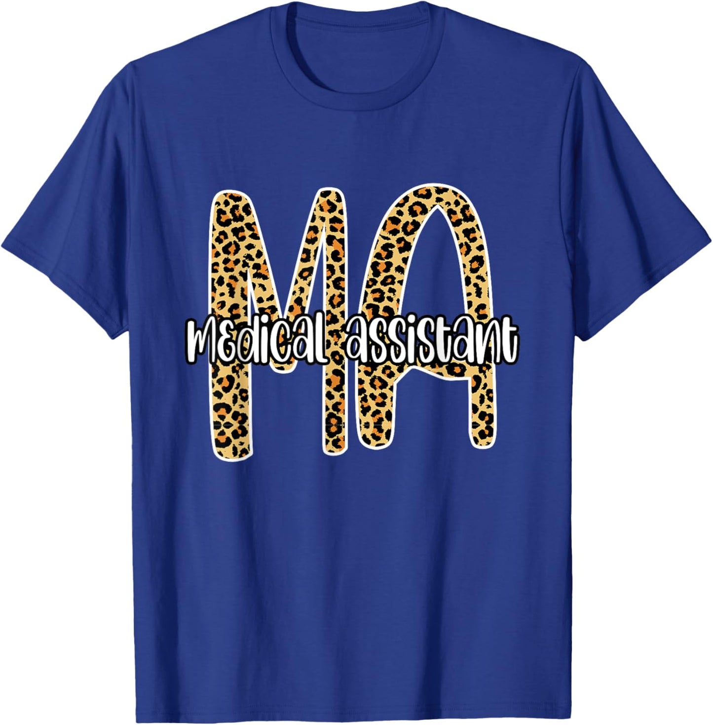 MA medical assistant , Leopard plaid Clinical nurse Gift T-Shirt - T-Shirt | Royal