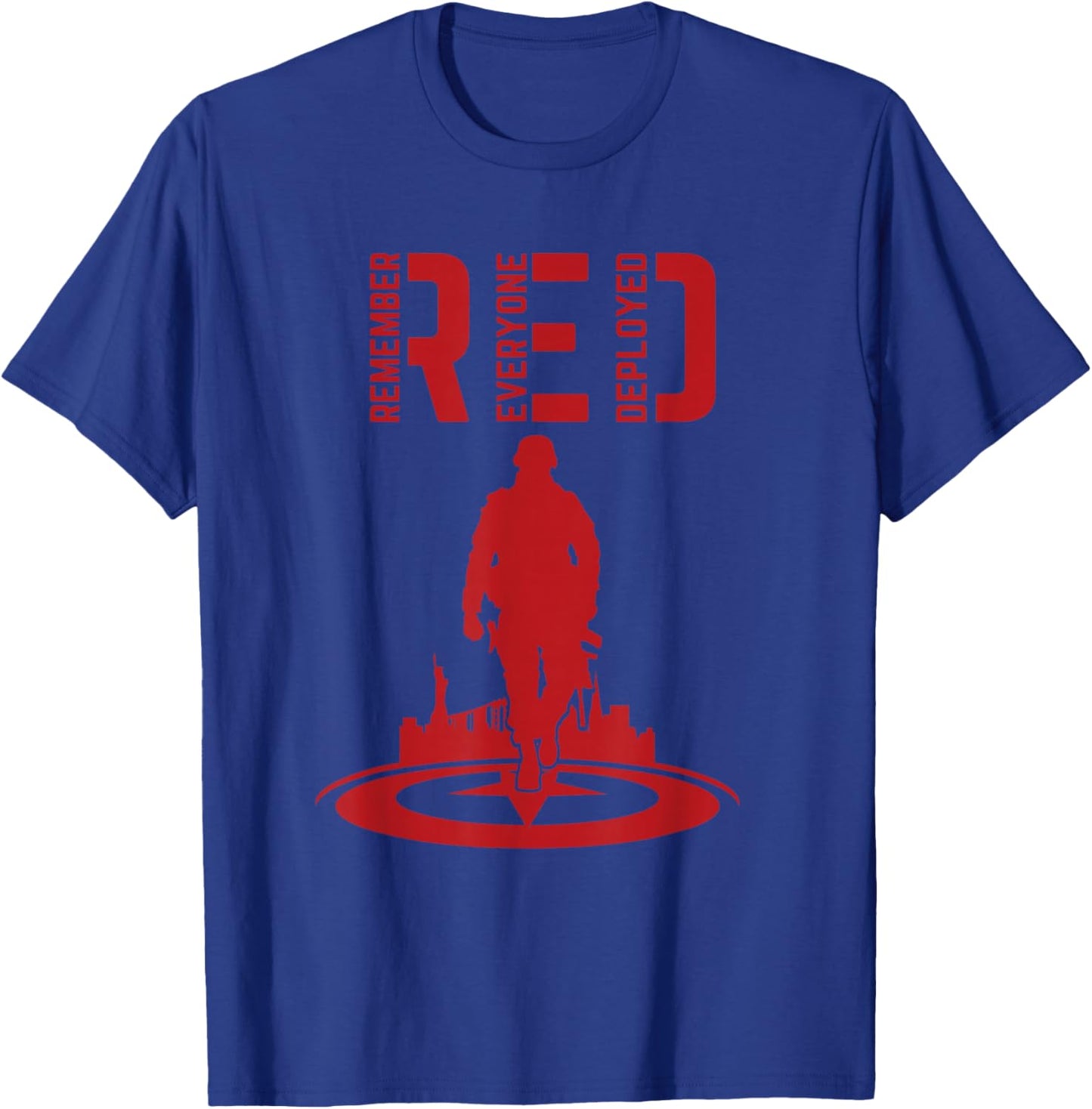 Retro US Army Military RED Friday Remember Everyone Deployed T-Shirt - T-Shirt | Royal