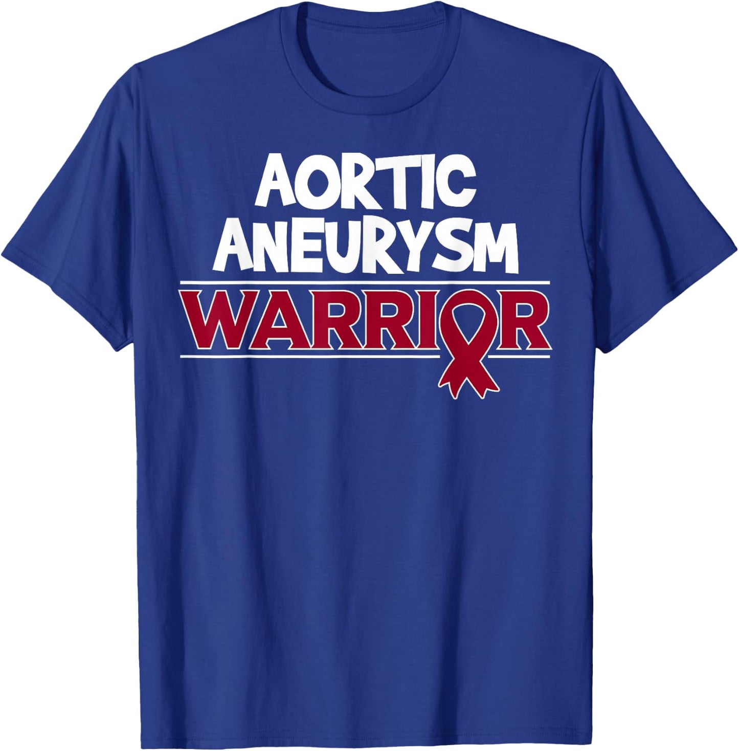 Aortic Aneurysm Survivor Burgundy Ribbon T-Shirt - T-Shirt | Royal