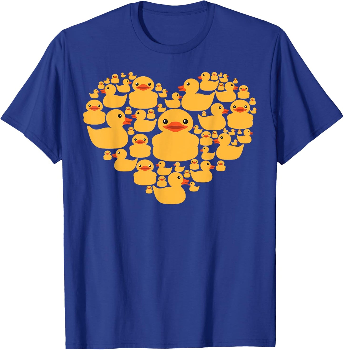 Funny Rubber Duck Gift Women Cool Rubber Ducks Heart T-Shirt - T-Shirt | Royal