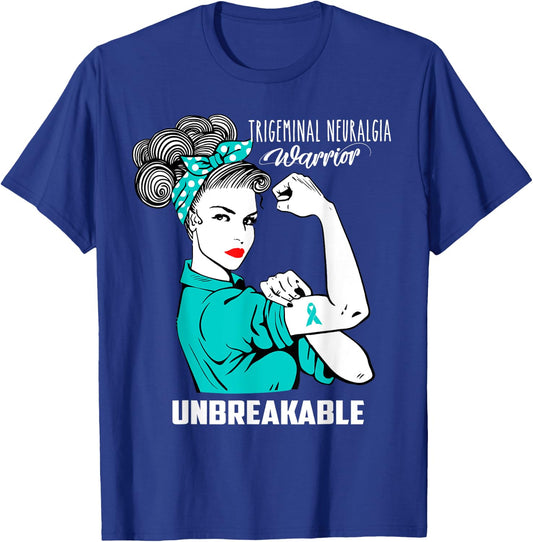Trigeminal Neuralgia Warrior Unbreakable Awareness Gift T-Shirt - T-Shirt | Royal