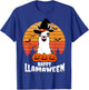 Happy Llamaween Llama Witch Costume Easy Halloween Gifts T-Shirt - T-Shirt | Royal