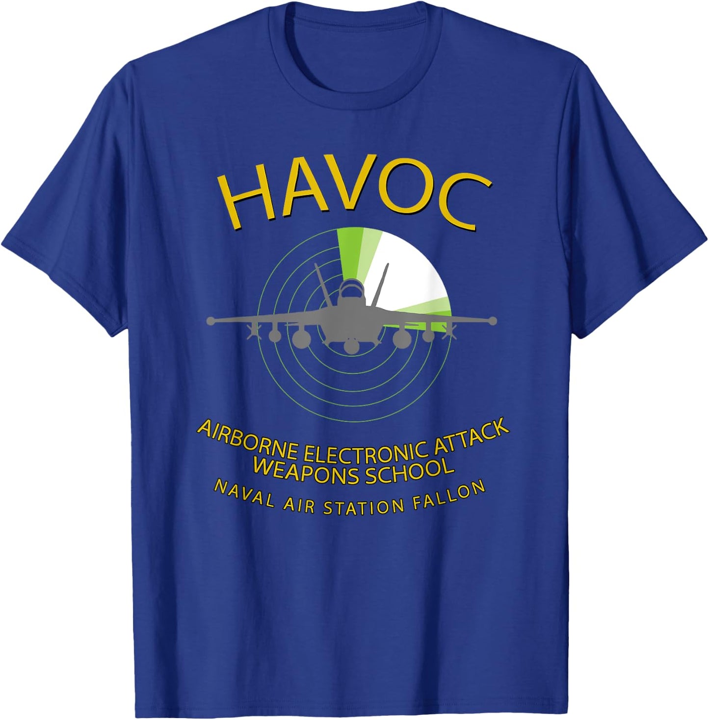 HAVOC Airborne Electronic Attack Weapons School EA-18 T-Shirt - T-Shirt | Royal