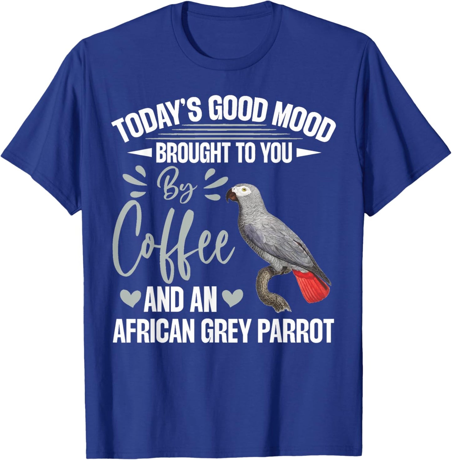 Parrot African Grey Clothing Black African Grey Parrot Themed Men's T-Shirt - T-Shirt | Royal