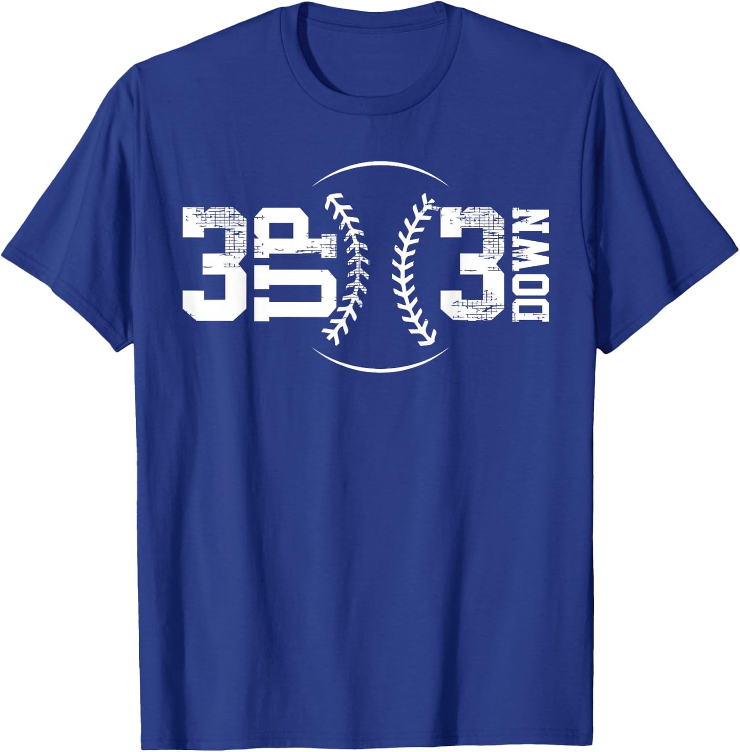 3 UP 3 Down Baseball T-Shirt - T-Shirt | Royal