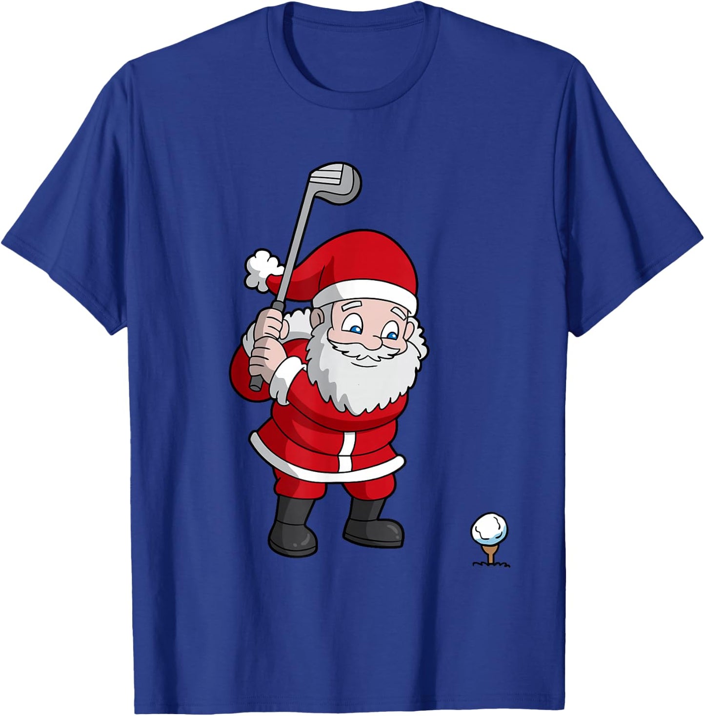 Santa Claus Golf Christmas Golfer Golfing T-Shirt - T-Shirt | Royal
