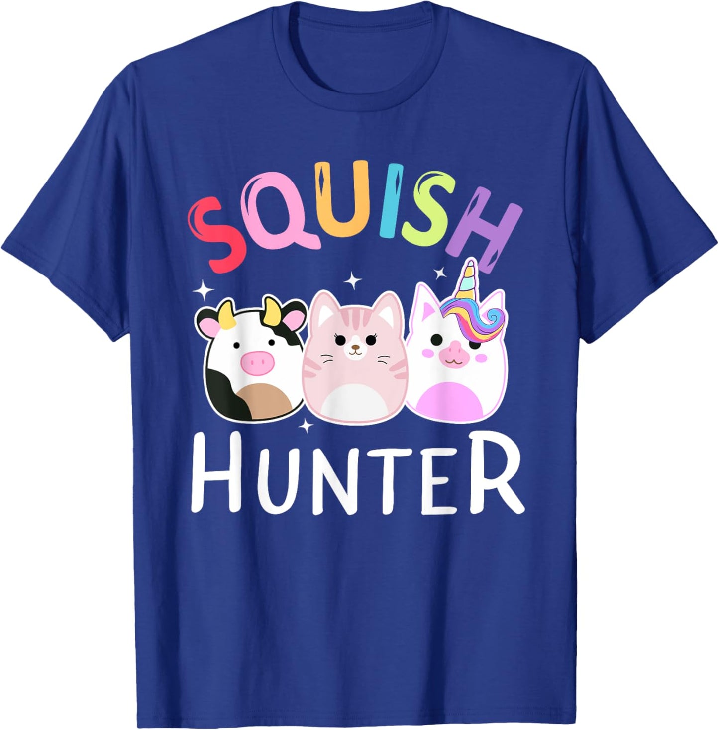 Squish hunter Mallow Soft Toy animals cat cow unicorn T-Shirt - T-Shirt | Royal