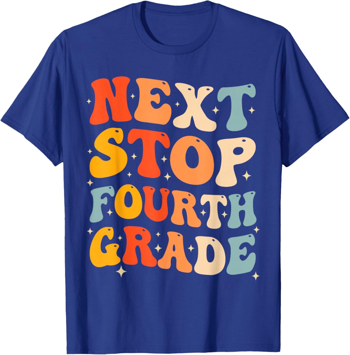 Next Stop Fourth Grade Groovy 3rd Grade Graduation 2026 Kids T-Shirt - T-Shirt | Royal